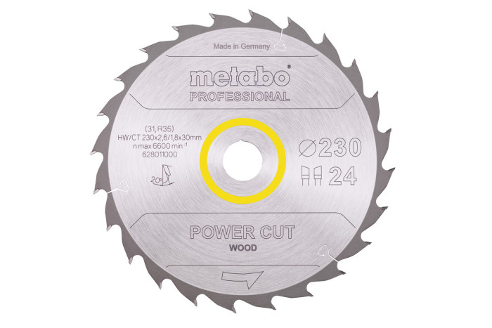 Купити Пилкове полотно Metabo «Power Cut Wood — Professional», 230х30, Z24 WZ 20° (628011000). Офіційний магазин Metabo, фірмова гарантія з доставкою по Украіні