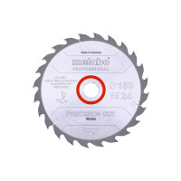 Пильное полотно Metabo «Presicion Cut Wood — Professional», 160x20, Z24 WZ 20° (628031000)
