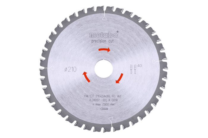 Купити Пилкове полотно Metabo «Precision Cut Wood — Professional», 210x30, Z40 WZ 3° (628037000). Офіційний магазин Metabo, фірмова гарантія з доставкою по Украіні