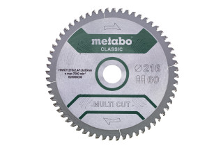 Пилкове полотно Metabo «Multi Cut — Classic», 216x30, Z60 FZ/TZ, 5°neg. (628066000)