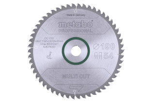 Пилкове полотно Metabo «Multi Cut — Professional», 190х20, Z54 FZ/TZ 5°neg. (628076000)