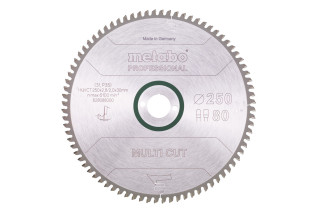 Пилкове полотно Metabo «Multi Cut — Professional», 250x30, Z80 FZ/TZ, 5° neg. (628088000)