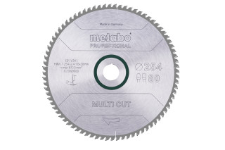 Пилкове полотно Metabo «Multi Cut — Professional», 254x30, Z80 FZ/TZ, 5° (628093000)