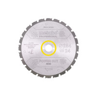 Пилкове полотно Metabo «Power Cut Wood — Professional», 254x30, Z24 WZ 5° neg. (628220000)