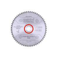 Пилкове полотно Metabo «Precision Cut Wood — Professional», 254x30, Z60 WZ 5° neg. (628222000)