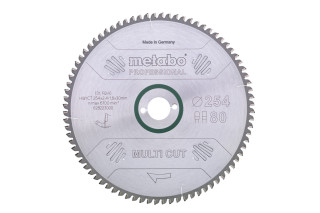 Пилкове полотно Metabo «Multi Cut — Professional», 254x30, Z80 FZ/TZ, 5°neg. (628223000)