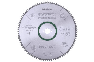 Пилкове полотно Metabo «Multi Cut — Professional», 315x30, Z96 FZ/TZ, 5°neg. (628226000)