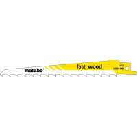 5 пилкових полотен для шабельних пил Metabo «Fast Wood», 150 x 1,25 мм (628241000)