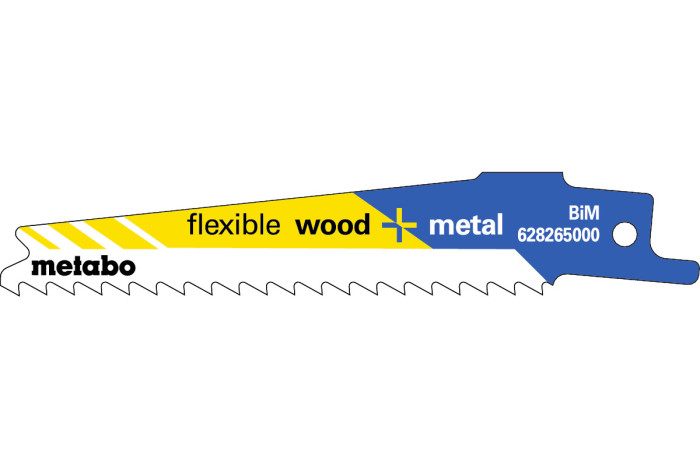 Купить 5 пилок для сабельных пил Metabo «Flexible Wood + Metal», 100 x 0,9 мм (628265000). Официальный магазин Metabo, фирменная гарантия с доставкой по Украине.