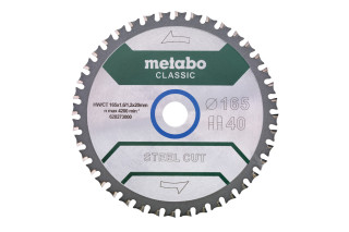 Пилкове полотно Metabo «Steel cut — Classic», 165X20 Z40 FZFA/FZFA 4° (628273000)
