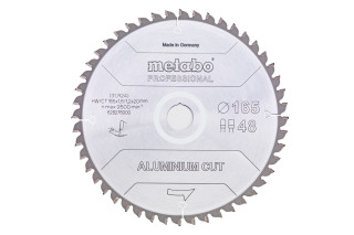 Пилкове полотно Metabo «Alluminium cut — professional», 165x20 Z48 FZ/TZ -5° (628276000)