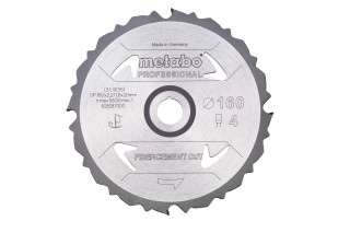Пилкове полотно Metabo «Fibercement Cut - Professional», 160x20 Z4 DFZ 5° (628287000)