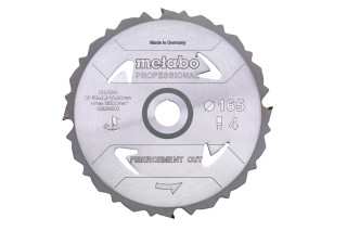 Пилкове полотно Metabo «Fibercement Cut - Professional», 165x20 Z4 DFZ 5° (628289000)