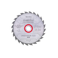 Пилкове полотно Metabo «Precision Cut Wood - Professional», 165x20 Z24 WZ 20° (628290000)