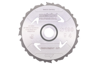 Пилкове полотно Metabo «Fibercement Cut - Professional», 190x30 Z4 DFZ 5° (628297000)