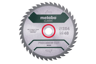 Пильное полотно Metabo «Precision Cut Wood — Classic», 254x30, Z40 WZ 20° (628325000)