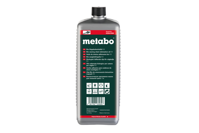 Купить Биологическое адгезивное масло для пильных цепей Metabo, 1 л (628441000). Официальный магазин Metabo, фирменная гарантия с доставкой по Украине.