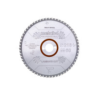 Пилкове полотно Metabo «Laminate Cut - Professional», 216x30 Z60 FZ/TZ 0° (628442000)
