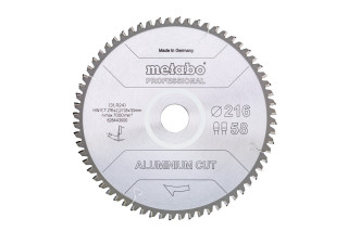 Пилкове полотно Metabo «Aluminium Cut — Professional», 216x30 Z58 FZ/TZ 5° neg (628443000)