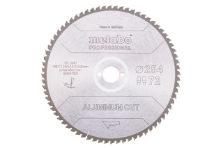 Пилкове полотно Metabo «Aluminium Cut - Professional», 254x30 Z72 FZ/TZ 5° neg (628447000)