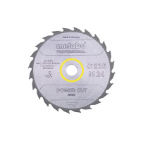 Пильное полотно Metabo «Power Cut Wood — Professional», 235x30, Z24 WZ 20° (628493000)