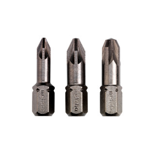 3 Торсійні інструментальні насадки Metabo Pozidriv PZ 1/ 2/ 3 (628538000)