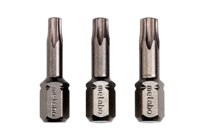 Купить 3 Инструментальные насадки для винтов Metabo Torx TX15/ TX20/ TX25 Torsion (628539000). Официальный магазин Metabo, фирменная гарантия с доставкой по Украине.