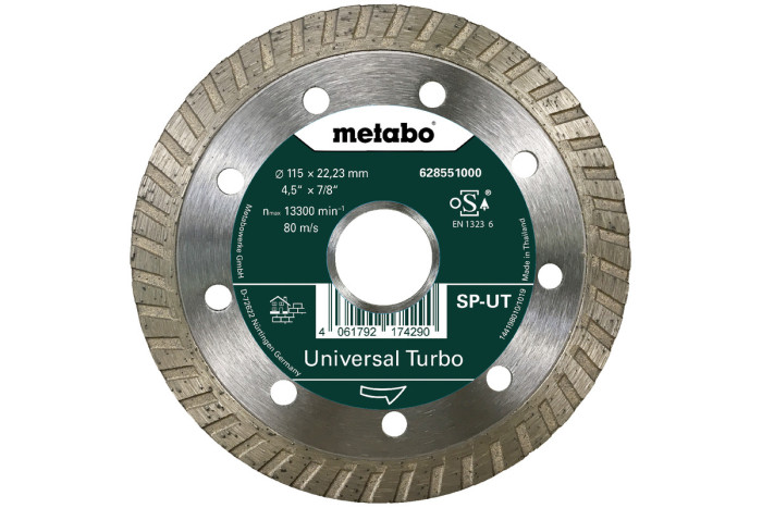 Купить Алмазный отрезной диск Metabo 115x22,23 mm, "SP-UT" (628551000). Официальный магазин Metabo, фирменная гарантия с доставкой по Украине.