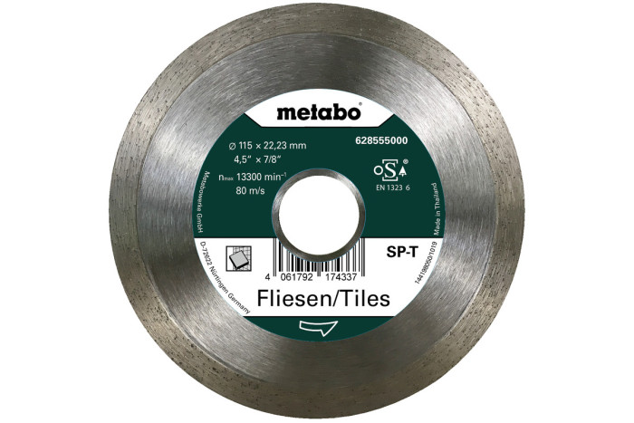 Купить Алмазный отрезной диск Metabo 115x22,23 mm, SP-T (628555000). Официальный магазин Metabo, фирменная гарантия с доставкой по Украине.