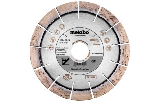 Алмазний відрізний диск Metabo 125x22,23 mm, "GP", Granite "professional" (628576000)