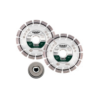 Комплект Metabo 2 Алмазные отрезные круги 125х22,23 мм, «UP» +1 Стяжная гайка Quick M 14 (628582000)