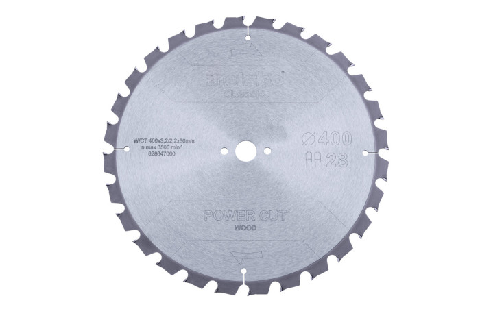 Купить Пильное полотно Metabo «Power Cut Wood — Classic», 400x3,2/2,2x30 Z28 TZ 15° (628647000). Официальный магазин Metabo, фирменная гарантия с доставкой по Украине.