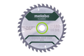 Пилкове полотно Metabo «Cordless Cut Wood - Classic», 165x20 Z36 WZ 15° /B (628660000)