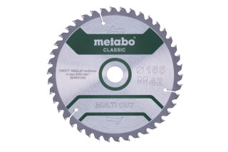 Пилкове полотно Metabo «Multi Cut - Classic», 165x20 Z42 FZ/TZ 5° /B (628661000)
