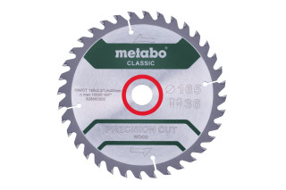Пильное полотно Metabo «Precision Cut Wood — Classic», 165x20 Z36 WZ 15° /B (628662000)