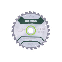 Пилкове полотно Metabo «Cordless Cut Wood - Classic», 216x30 Z28 WZ 5° /B (628665000)