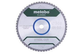 Пилкове полотно Metabo «Steel Cut — Classic», 305x25,4 Z60 FZFA/FZFA 4° (628668000)