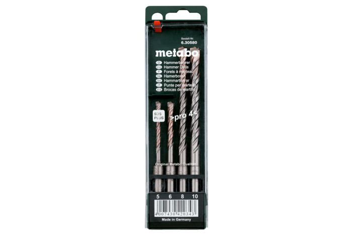 Купити Набір бурів Metabo SDS-Plus PRO, 4 предмети (630580000). Офіційний магазин Metabo, фірмова гарантія з доставкою по Украіні