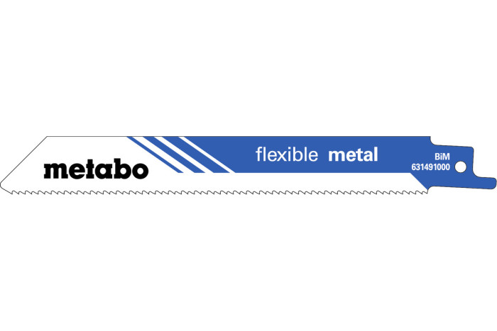 Купить 25 пилок для сабельных пил Metabo «Flexible Metal», 150 x 0,9 мм (628253000). Официальный магазин Metabo, фирменная гарантия с доставкой по Украине.