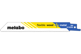 2 пилкових полотна для шабельних пил Metabo «Flexible Wood + Metal», 150 x 0,9 мм (631094000)