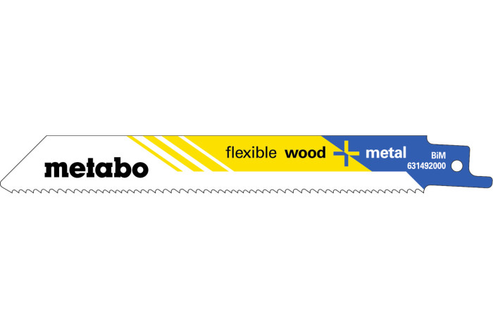 Купить 5 пилок для сабельных пил Metabo «Flexible Woood + Metal», 150 x 0,9 мм (631492000). Официальный магазин Metabo, фирменная гарантия с доставкой по Украине.