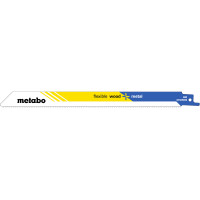 2 пилки для сабельных пил Metabo «Flexible Wood + Metal», 225 x 0,9 мм (631097000)