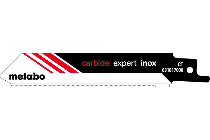 Купить 2 пилки для сабельных пил Metabo «Expert Inox», 115 x 1,25 мм (631817000). Официальный магазин Metabo, фирменная гарантия с доставкой по Украине.