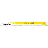 5 пилкових полотен для шабельних пил Metabo «Universal Wood», 200 x 1,25 мм (631913000)