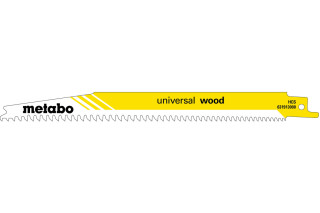 2 пилкових полотна для шабельних пил Metabo «Universal Wood», 200 x 1,25 мм (631910000)