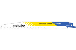 2 пилкових полотна для шабельних пил Metabo «Universal Wood + Metal», 200 x 1,25 мм (631912000)