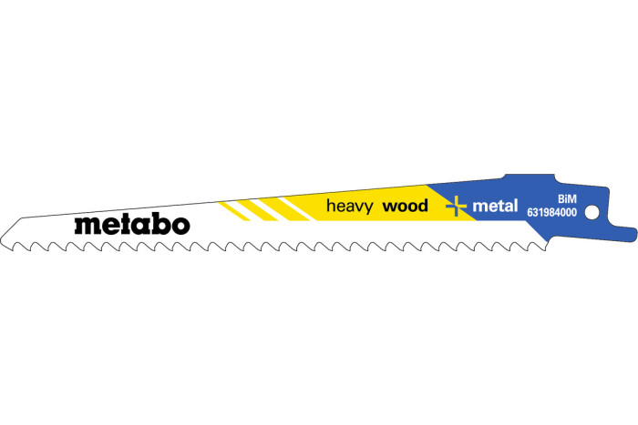 Купить 25 пилок для сабельных пил Metabo «Heavy Wood + Metal», 150 x 1,25 мм (628250000). Официальный магазин Metabo, фирменная гарантия с доставкой по Украине.