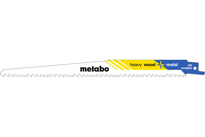 Купить 5 пилок для сабельных пил Metabo «Heavy Wood + Metal», 225 x 1,25 мм (631986000). Официальный магазин Metabo, фирменная гарантия с доставкой по Украине.