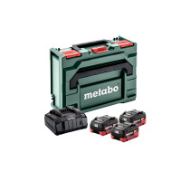 Набір акумуляторів Metabo 18В 3×5,5А·год + зарядний пристрій ASC 145 + кейс MetaLoc (685069000)