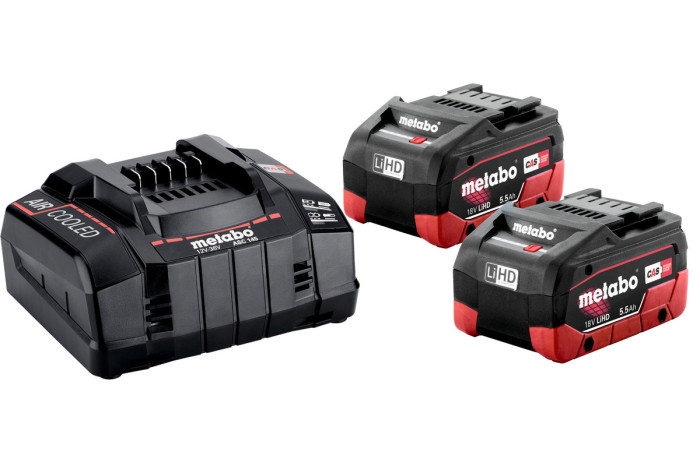 Купить Набор аккумуляторов Metabo 18В 2×5,5А·ч + зарядное устройство для ASC 145 (685122000). Официальный магазин Metabo, фирменная гарантия с доставкой по Украине.